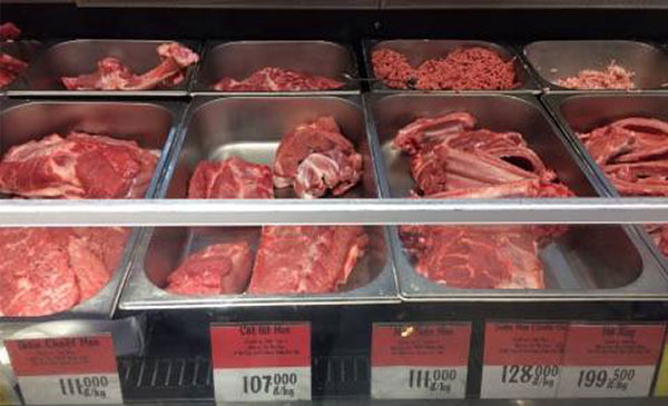 Giá thịt heo tại BigC vẫn ở mức cao