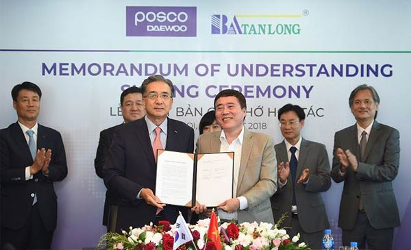 Tập đoàn Posco Deawoo sẽ hợp tác với Tập đoàn Tân Long trong kinh doanh nguyên liệu thức ăn chăn nuôi, nuôi heo và chế biến thịt