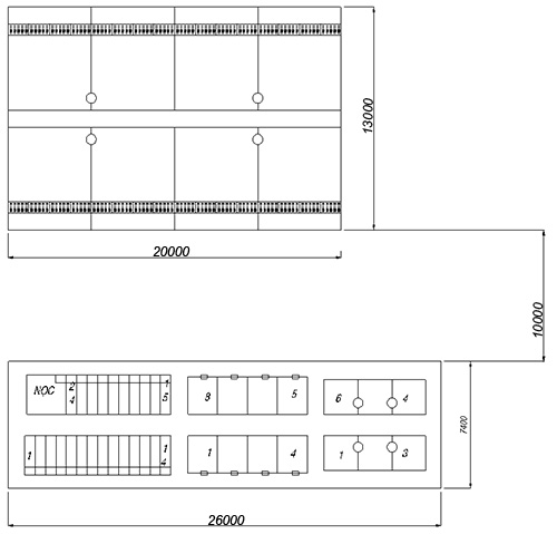 Bản vẽ mặt bằng trại 30 heo nái