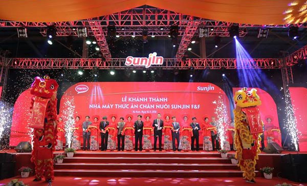 Công ty TACN Sunjin khánh thành nhà máy sản TACN gia súc, gia cầm Sunjin F&F.