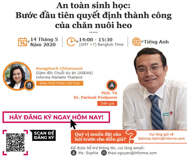 Hội thảo chăn nuôi trực tuyến Kỳ 2: An toàn sinh học – Bước đầu tiên quyết định thành công của chăn nuôi heo