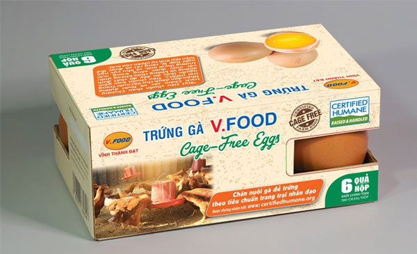 Sản phẩm trứng gà chăn nuôi đạt chuẩn nhân đạo đầu tiên - V.Food cage-free eggs