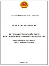 Quy chuẩn kỹ thuật quốc tế về khảo nghiệm, kiểm định bò giống hướng sữa